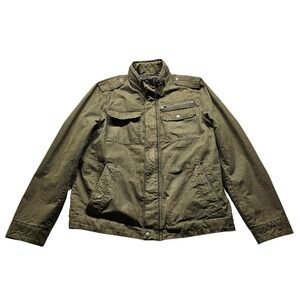 Levis Field Jacket Mens M Green Cotton Sherpa Lined Military Utility LM7RC394